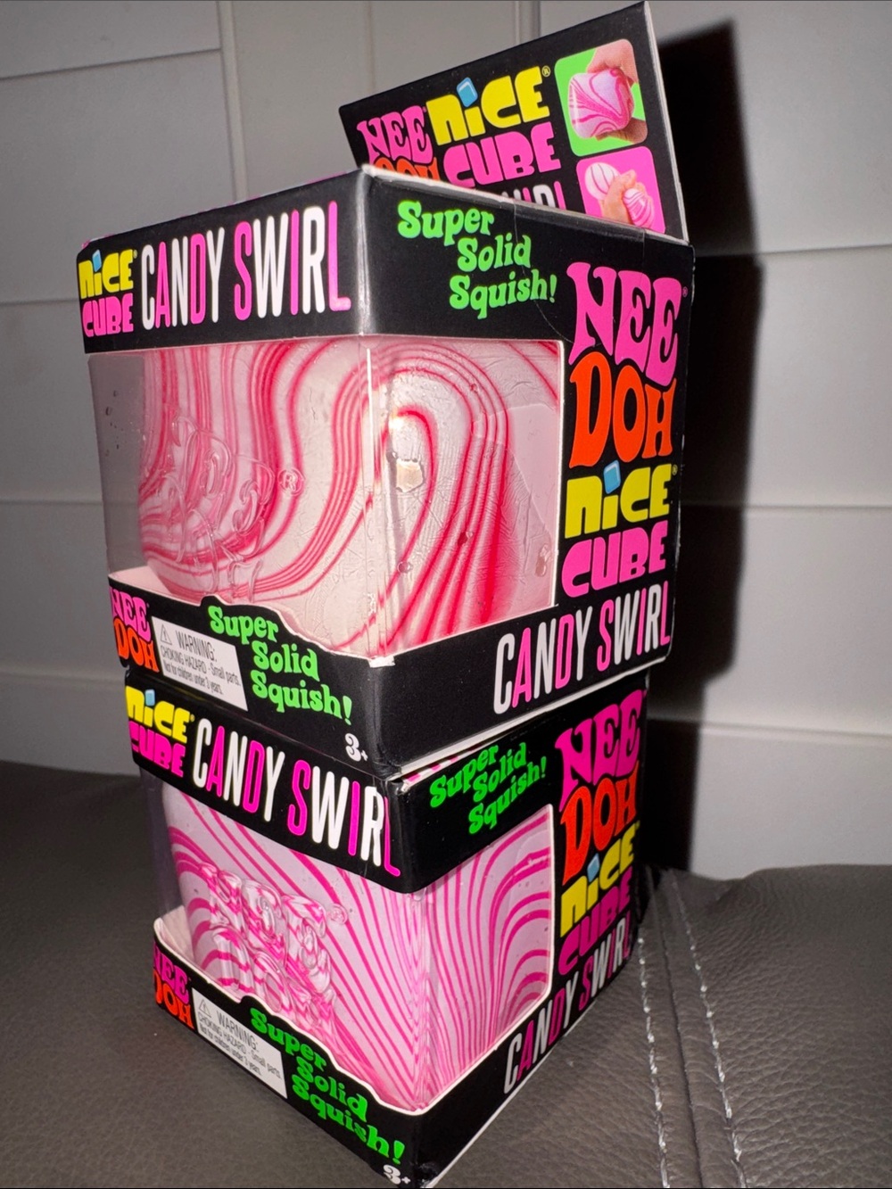 Candy Swirl Pink Squishy Cube - 2! ✨AUTHENTIC ✨
